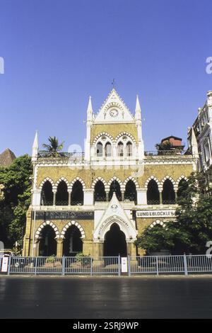 Außenansicht von David Sassoon Bibliothek, Fort, Mumbai, Indien, Asien Stockfoto