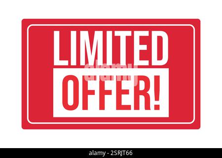 Last Minute limitiertes Angebot mit Uhr-Aktion, Schaltfläche, Logo oder Banner oder rotem Hintergrund. Beeilen Sie sich mit dem Verkaufslabel mit ZeitCountdown für begrenzte Rabatte Stock Vektor