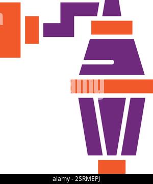 Straßenlaterne Vektor-Symbol Design-Illustration Stock Vektor