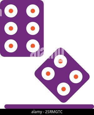 Illustration Für Das Design Des Symbols „Würfel-Vektor“ Stock Vektor