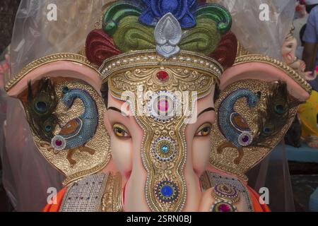 Idole von Ganesha für verkaufen, Pune, Maharashtra, Indien, Asien Stockfoto