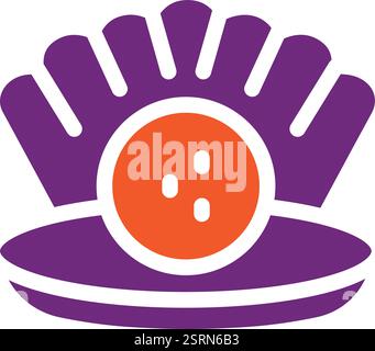 Perlenvektor-Symbol Design-Illustration Stock Vektor