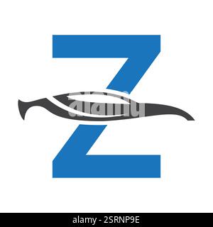 Initial Letter Z Automotive Logo Design Concept with Car Symbol Vector Template Stock Vektor
