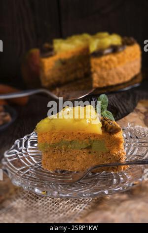 Glutenfrei Vegan Karottenkuchen Stockfoto