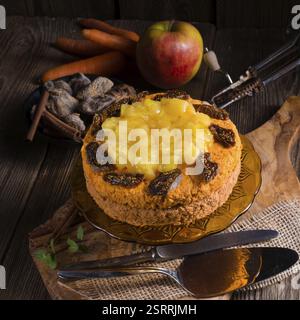 Glutenfrei Vegan Karottenkuchen Stockfoto