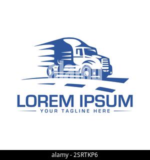 Lkw-Logo-Design, Transport-Logo-Design Stock Vektor