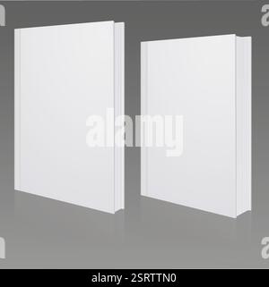 Leerer Bucheinband, Hardcover, feines oder grobes Buch, Stock Vektor