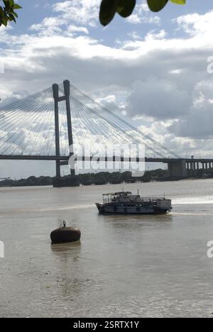 Die neue howrah-Brücke vidyasagar setu am hootly River, Kalkutta Kalkutta Kalkutta, Westbengalen, Indien, Asien Stockfoto