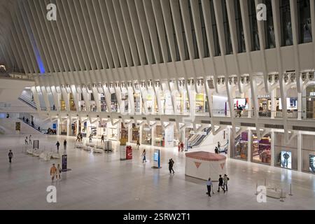 The Oculus, World Trade Center Transportation Hub (vom spanischen Architekten Santiago Calatrava), Manhattan, New York City, USA Stockfoto