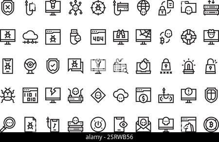 Hochwertige Sammlung von Vektorsymbolen mit editierbarer Kontur. Ideal für professionelle und kreative Projekte. Stock Vektor