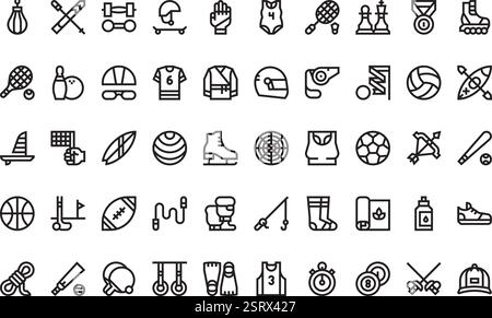 Hochwertige Sammlung von Vektorsymbolen mit editierbarer Kontur. Ideal für professionelle und kreative Projekte. Stock Vektor