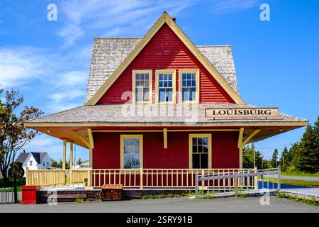 Stadt Louisbourg Sydney & Louisbourg Railway Museum, Cape Breton Island, Nova Scotia, Kanada Stockfoto