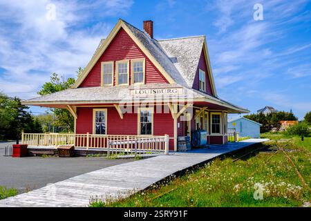 Stadt Louisbourg Sydney & Louisbourg Railway Museum, Cape Breton Island, Nova Scotia, Kanada Stockfoto