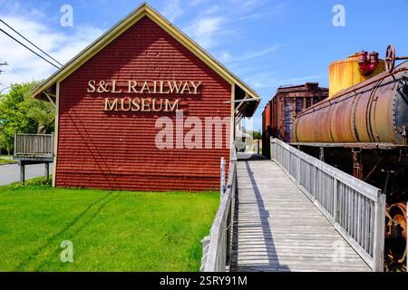 Stadt Louisbourg Sydney & Louisbourg Railway Museum, Cape Breton Island, Nova Scotia, Kanada Stockfoto