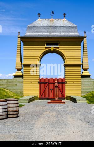 Festung von Louisbourg National Site, befestigte französische Kolonialstadt, Kapbreton Island, Nova Scotia, Kanada Stockfoto