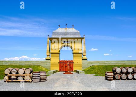 Festung von Louisbourg National Site, befestigte französische Kolonialstadt, Kapbreton Island, Nova Scotia, Kanada Stockfoto