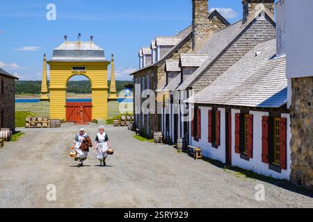Festung von Louisbourg National Site, befestigte französische Kolonialstadt, Kapbreton Island, Nova Scotia, Kanada Stockfoto