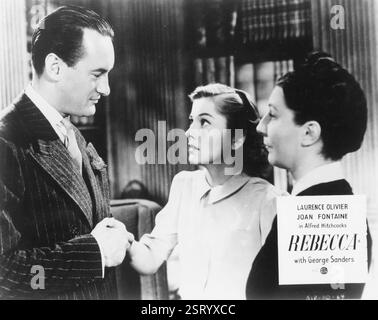 Regie führte Alfred Hitchcock GEORGE SANDERS, JON FONTAINE und JUDITH ANDERSON REBECCA Datum: 1940 Stockfoto