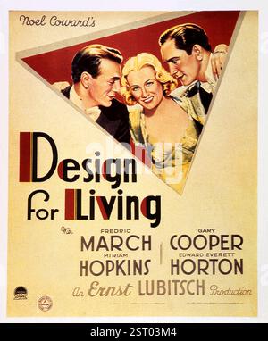 DESIGN FOR LIVING GARY COOPER, MIRIAM HOPKINS, FREDRIC MARCH,  Datum: 1933 Stockfoto