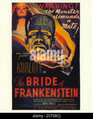 BRIDE OF FRANKENSTEIN [US 1935] VALERIE HOBSON, BORIS KARLOFF, ELSA LANCHESTER Datum: 1935 Stockfoto