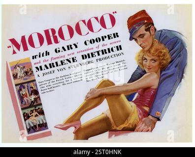 MAROKKO [US 1930] MARLENE DIETRICH, GARY COOPER Datum: 1930 Stockfoto
