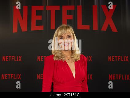 Berlin, Deutschland. Februar 2025. Netflix Leiterin der Serie Deutschland Katja Hofem, fotografiert während der 10-jährigen Jubiläumsfeier der Berlinale für den Streamingdienst Netflix. Die 75. Internationalen Filmfestspiele Berlin finden vom 13. Bis 23. Februar 2025 statt. Quelle: Soeren Stache/dpa/Alamy Live News Stockfoto