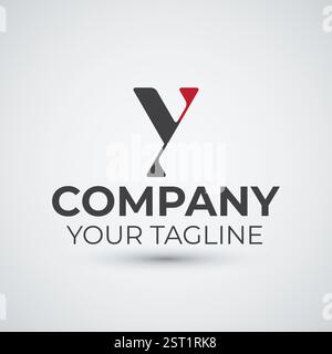 Das Logo mit dem Buchstaben y ist wie eine Designvorlage aus Weinglas Stock Vektor