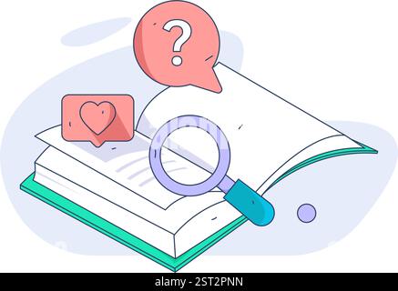 Bildung und Lernen Menschen Flachvektor Konzept Hand gezeichnet Illustration Stock Vektor