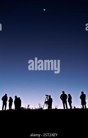 Warten auf den Sonnenaufgang auf dem Tigerberg. Stockfoto