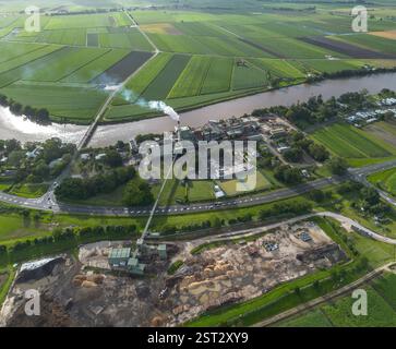 Die Condong Sugar Mill befindet sich am Ufer des Tweed River und zerquetscht seit 1880 Zuckerrohr Stockfoto