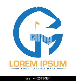 Logo-Design Des Baggers Stock Vektor