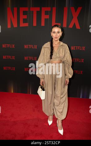 Berlin, Deutschland. Februar 2025. Schauspielerin Perl Baumeister, fotografiert während des 10-jährigen Jubiläums der Berlinale für den Streamingdienst Netflix. Die 75. Internationalen Filmfestspiele Berlin finden vom 13. Bis 23. Februar 2025 statt. Quelle: Soeren Stache/dpa/Alamy Live News Stockfoto