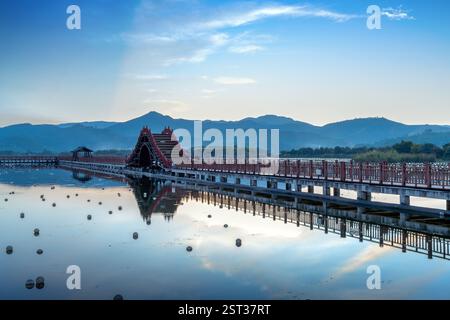 Yilong Lake Scenic Area, Yunnan, China. Stockfoto