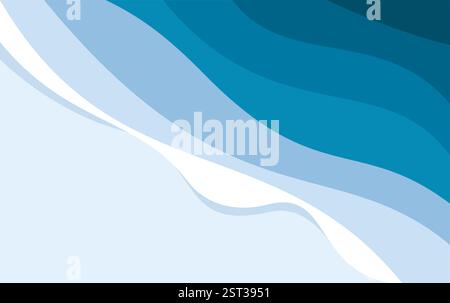 Blick von oben auf Meer Strand Vektor Illustration. Strand Hintergrund Stock Vektor