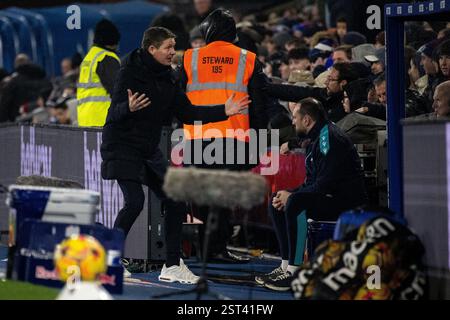 GB LONDON, 15. Februar 2025: Der Manager Oliver Glasner von Crystal Palace reagiert während des Premier League-Spiels zwischen Crystal Palace und Everton AT Stockfoto