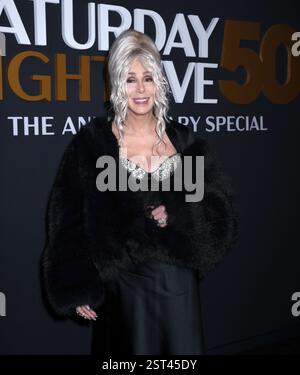 16. Februar 2025 in New York, New York, USA: Cher nimmt an der SNL50: The Anniversary Show im Rockefeller Plaza 30 in New York Teil. Februar 2025. (Credit Image: © Photo Image Press via ZUMA Press Wire) NUR REDAKTIONELLE VERWENDUNG! Nicht für kommerzielle ZWECKE! Stockfoto