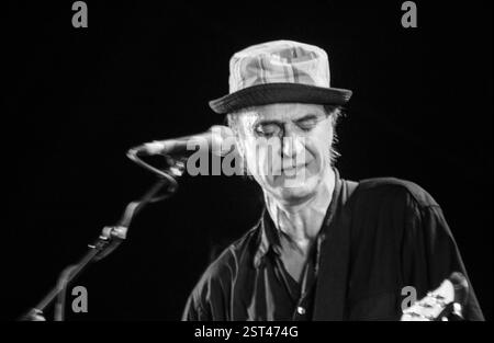 RAY DAVIES, THE KINKS, 2002: Ray Davies of the Kinks beim Cardiff Festival in Cardiff, Wales, Großbritannien am 4. August 2002 Foto: Rob Watkins. INFO: Ray Davies, eine Schlüsselfigur im britischen Rock, ist Leadsänger und Songwriter der Kinks. Sein unverwechselbares Songwriting, geprägt von scharfen sozialen Kommentaren und cleverem Storytelling, trug zum Erfolg und dauerhaften Einfluss der Band in den 1960er Jahren und darüber hinaus bei. Stockfoto