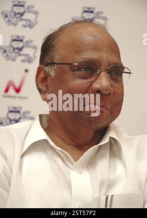 Vorsitzender des Nationalkongresses, Minister für Landwirtschaft und Entwicklung, Vorsitzender des indischen Cricket Board, Sharad Pawar Model Release Not available, Indien, Asien Stockfoto