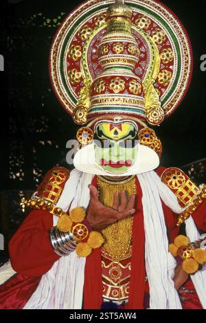 Kathakali-Tänzerin in cochin in kerala, Indien, Asien, KEIN MR Stockfoto