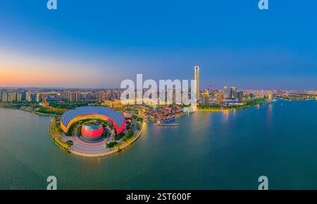 Stadtlandschaft des Suzhou Industrial Park, Provinz Jiangsu, China Stockfoto