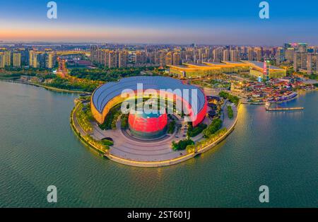 Stadtlandschaft des Suzhou Industrial Park, Provinz Jiangsu, China Stockfoto