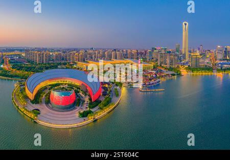 Stadtlandschaft des Suzhou Industrial Park, Provinz Jiangsu, China Stockfoto