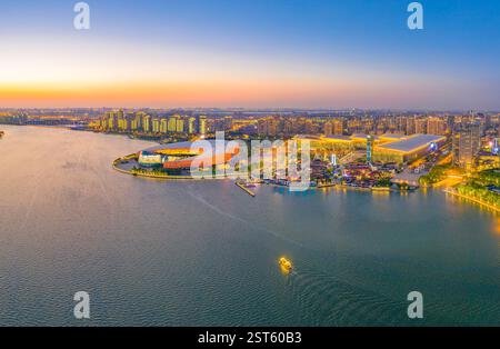Stadtlandschaft des Suzhou Industrial Park, Provinz Jiangsu, China Stockfoto