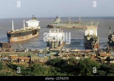 Alang Schiffsbrecher-Werft, gujarat, indien Stockfoto