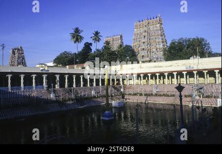 Sri Meenakshi-Tempel, Madurai, Tamil Nadu, Indien, Asien Stockfoto