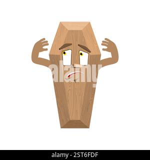 Sarg verwirrt. Sarg verwirrte Überraschung. Stock Vektor