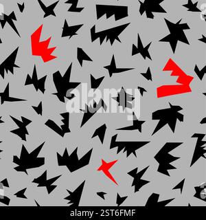 Nahtloses Muster von zerrissenen Teilen. Hintergrund Für Sofabezug Stock Vektor