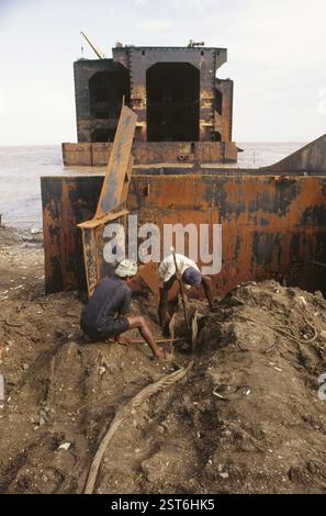Alang Schiffsbrecher-Werft, gujarat, indien Stockfoto
