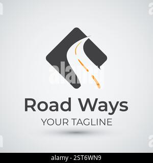 Vorlage Für Flache Symbole Für Straßenlogos Stock Vektor