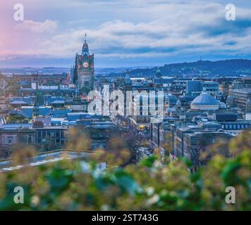 Uhrenturm vom calton Hill in edinburgh, Großbritannien Stockfoto